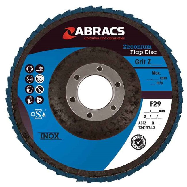 Abracs Pro 115mm 40g Zirconium Flap Disc ABFZ115B040