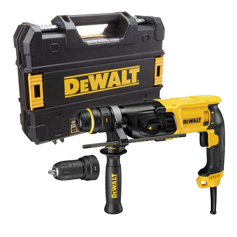 DeWalt D25134K 240V SDS 3 Mode Hammer with Quick Change Chuck In Case