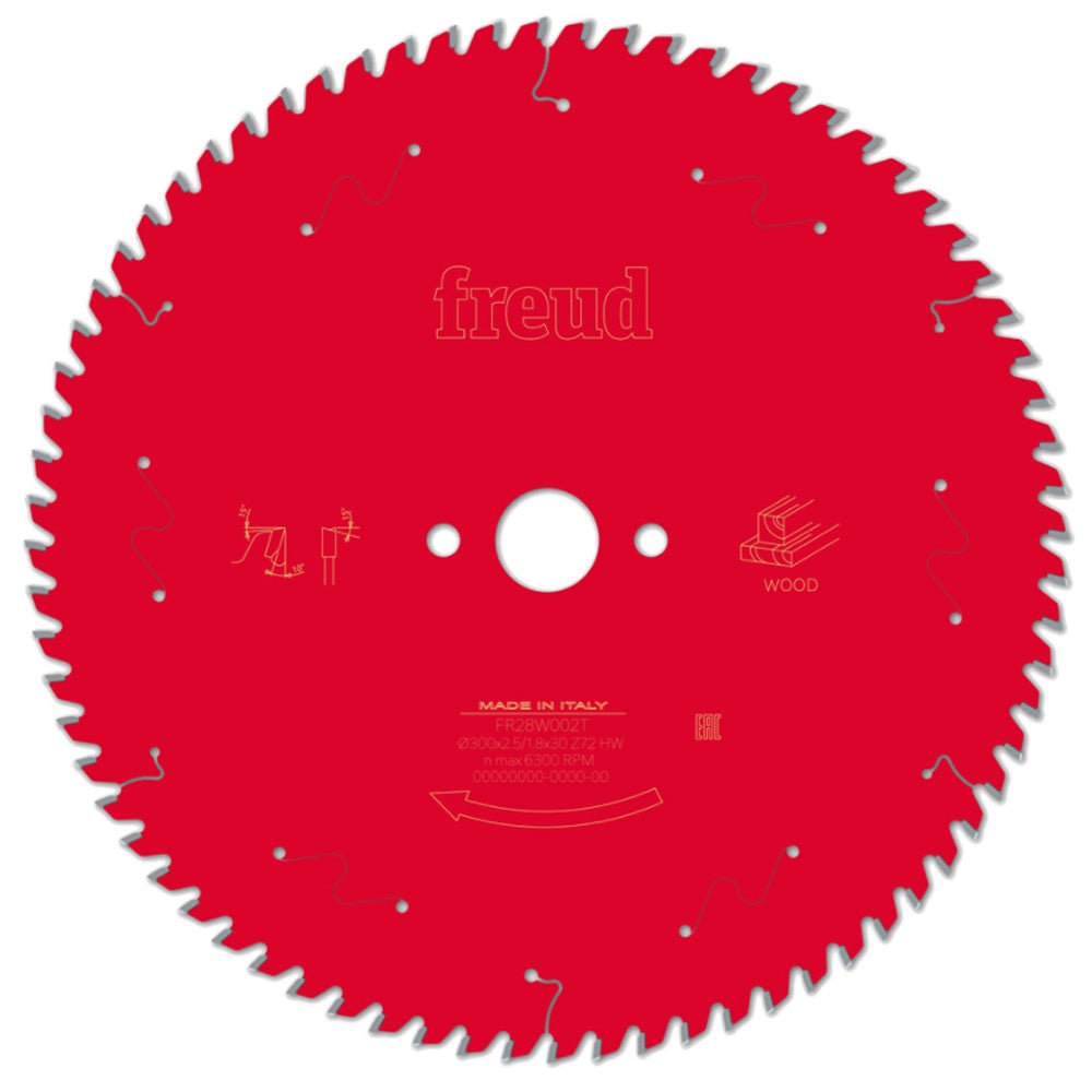 Freud 300mm x 30mm x 72T Table Saw Blade for Wood F03FS09785 300mm x 30mm x 72T
