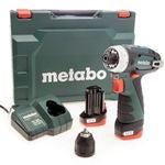 Metabo 12V PowerMaxx Drill Driver with 2 x 2.0Ah Battery Charger & Case 600984500