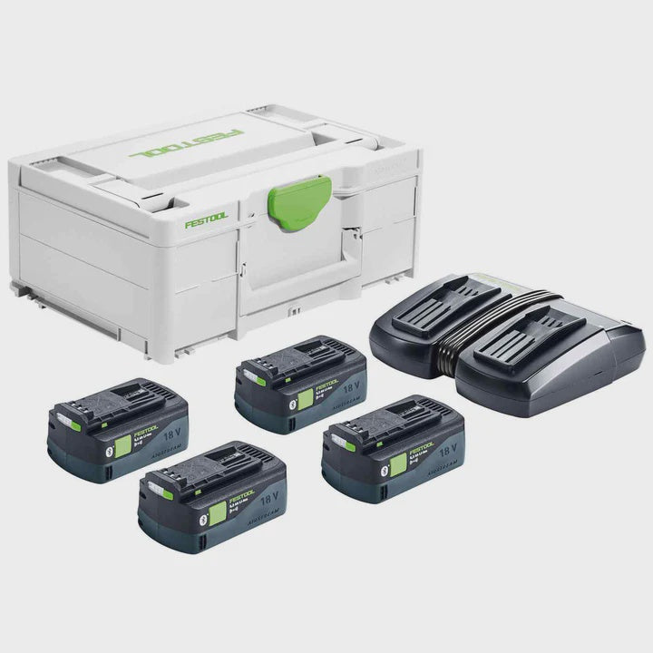 Festool 577710 18V Energy Set SYS 4 x 5.0Ah Batteries Charger & Case