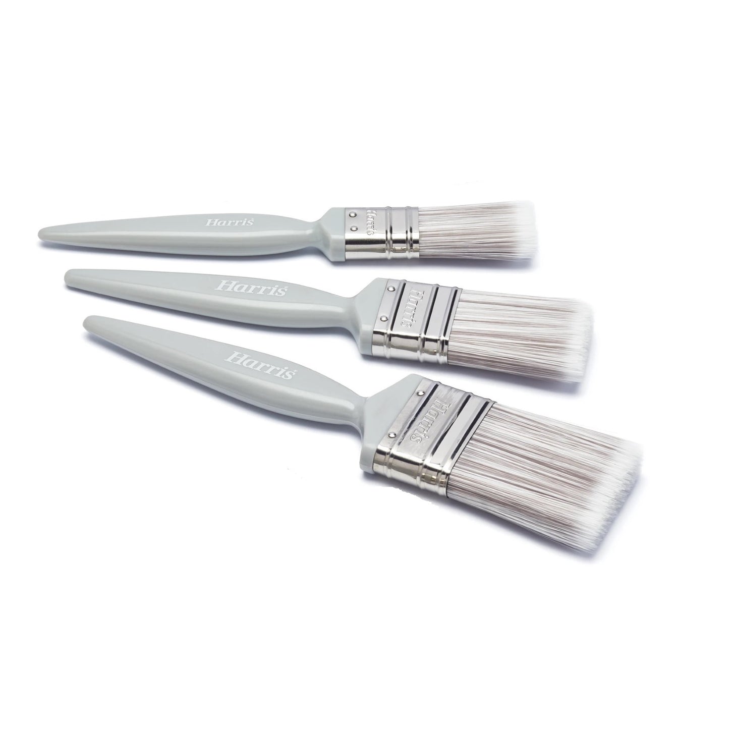 Harris Pack of 3 Flat Paint Natural Bristle Flat Brush Brush Set Essentials For Walls & Ceilings 101011005