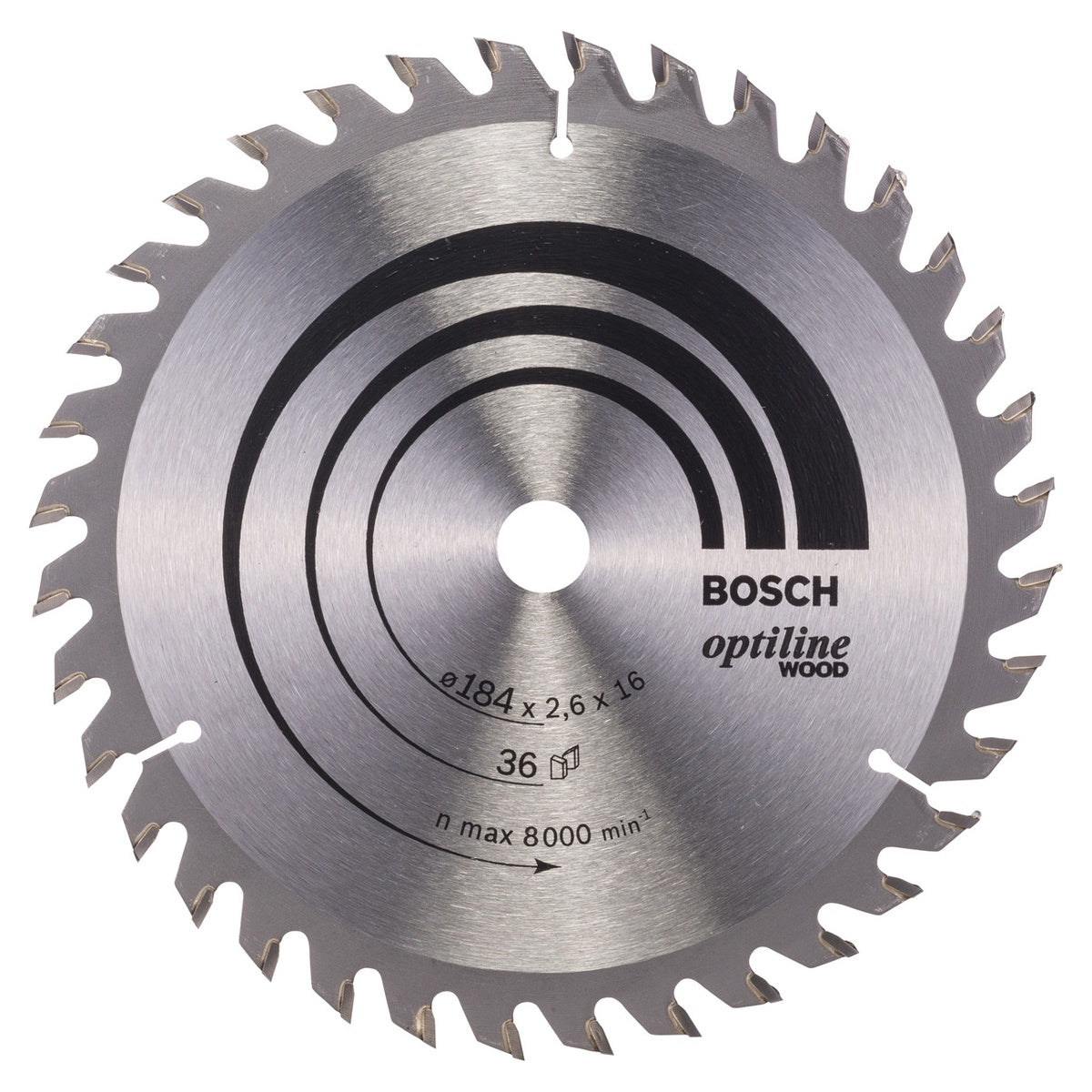 Bosch 184mm Optiline Wood Circular Saw Blade 36T 2608640818 184 x 2.6 x 16mm