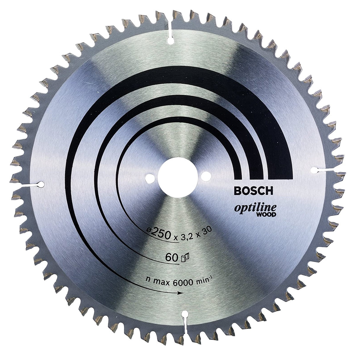 Bosch 250mm 60T Wood Circular Saw Blade Optiline 2608640644 Mitre saws 250 x 3.2 x30mm