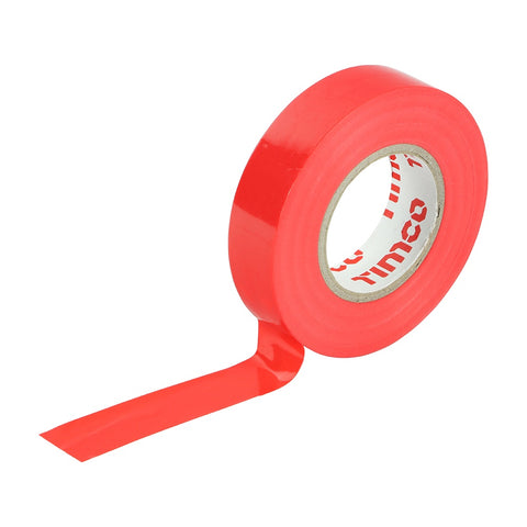 Timco 25m x 18mm PVC Insulation Tape Highly Dielectric Strength Red ITRED