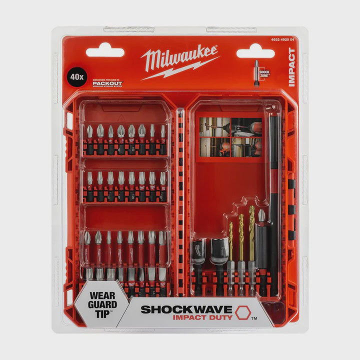 Milwaukee Shockwave Impact Duty Bit Set 40 Pieces 4932492004