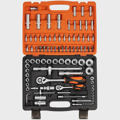 Kendo 1/4" & 1/2" Ratchet Drive Socket Set 94 Piece