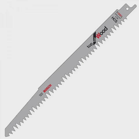 Bosch S1531L Reciprocating Saw Blades For Wood Sharp & Fast Cut Pack of 5 - 2608650676