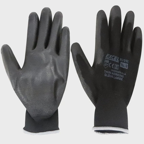 Excel Durable Grip Working Gloves Black Size XL