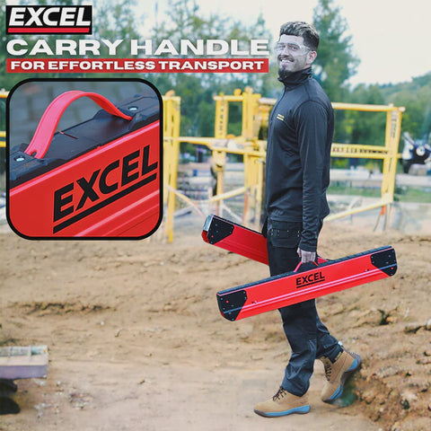 Excel Steel Sawhorse Adjustable Legs Twin Pack 1178Kg Capacity