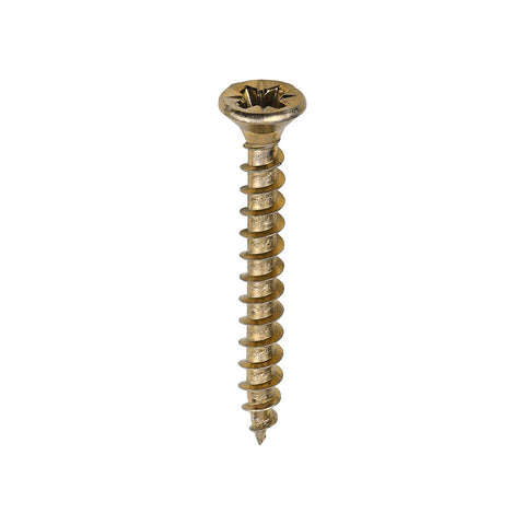 Timco 3.5 x 30 Solo Chipboard & Woodscrews - PZ - Double Countersunk - Yellow 35030SOLOC