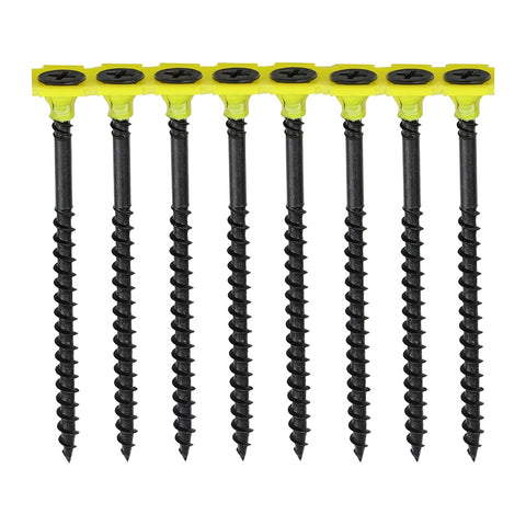 Timco 3.5 x 38mm Coarse Threaded Collated Drywall Black Screws (1000) 00038COLDYS