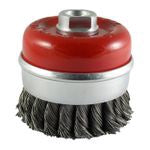 Timco 80mm Angle Grinder Cup Brush Twisted Knot Steel Wire 80TCT