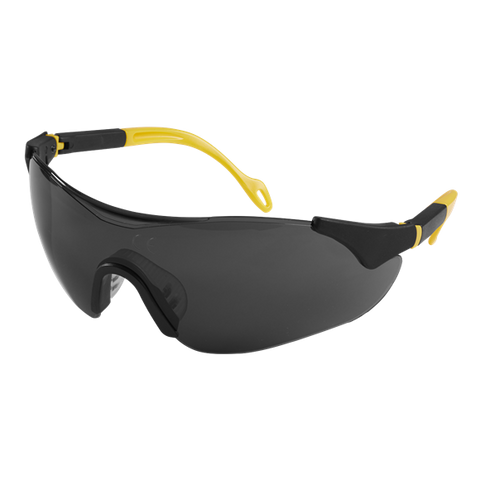 Sealey Worksafe® Sports Style Shaded Safety Glasses with Adjustable Arms Black 9209
