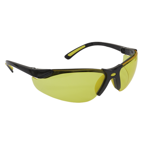Sealey Worksafe® Zante Style Amber Lens Safety Glasses with Flexi Arms 9215