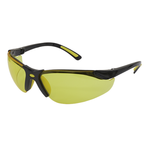 Sealey Worksafe® Zante Style Amber Lens Safety Glasses with Flexi Arms 9215