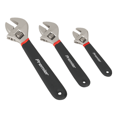 Sealey Premier Adjustable Ni-Fe Finish Wrench Set 3pc AK907