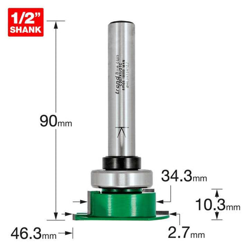 Trend 1/2" Aquamac 21 Recesser 46.3mm C207X1/2TC
