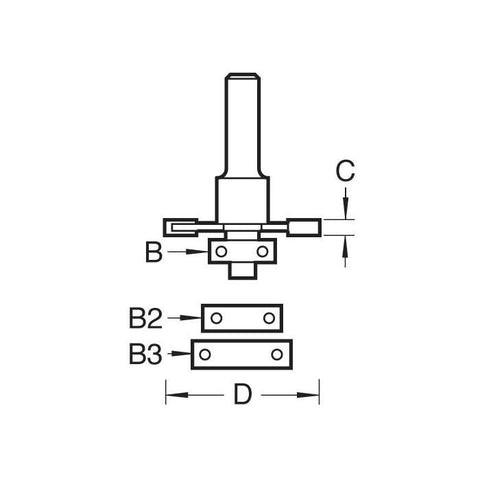 Trend 4mm Cut x 37.2mm Dia. Biscuit Jointer Set C152X1/4TC