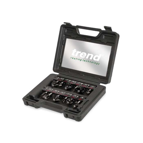 Trend 1/4" 12 Piece 1/4in shank TCT Router Cutter Set SET/SS8X1/4TC