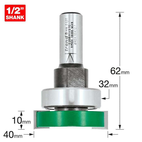 Trend 10mm Cut x 40mm Dia. Intumescent Cutter C208X1/2TC