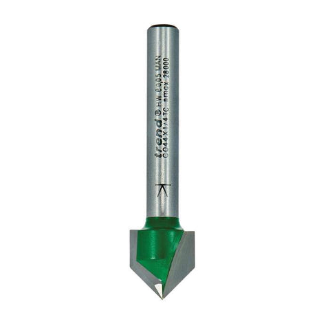 Trend 45 Degrees, 12.7mm Dia. Chamfer V Groove Cutter C044X1/4TC