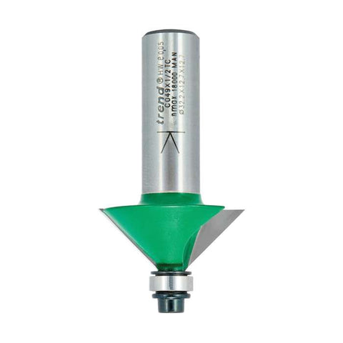 Trend C049X1/2TC 1/2" bearing guided chamfer SELF-GUIDED CHAMFER/BEVEL CUTTER