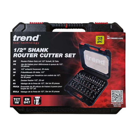 Trend 35 Piece 1/2in Shank TCT Router Cutter Set SET/SS35X1/2TC