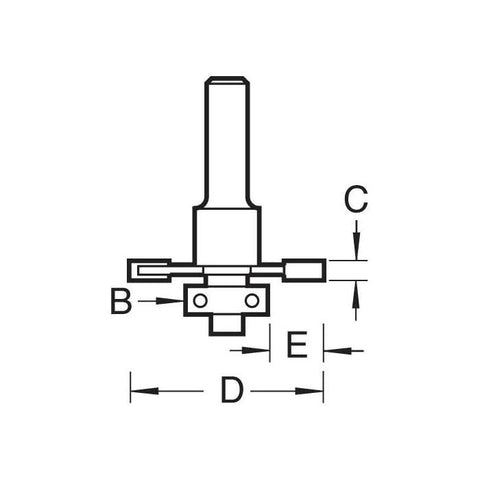 Trend 6.3mm Cut x 9.5mm Depth Slotting Cutter C145X1/4TC