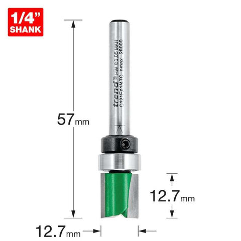 Trend 2.7mm Dia. x 12.7mm Cut Template Profile Cutter C121FX1/4TC