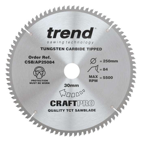 Trend Wood Circular Saw Blade 250mm x 30mm x 48/60/84T, 3 Pack CSB/250/3PK
