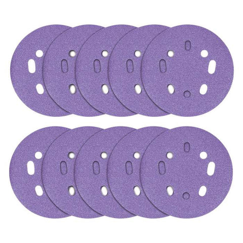 Trend Zirconium Random Orbital 8-Hole Sanding Disc 10pc 125mm 40 grit AB/125/40Z