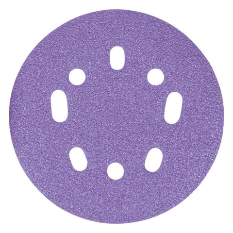 Trend Zirconium Random Orbital 8-Hole Sanding Disc 10pc 125mm 60 grit AB/125/60Z