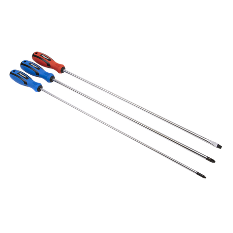 Sealey S0895 Extra-Long Screwdriver Set 3pc