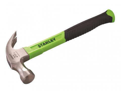 Stanley 567g/20oz Hi-Vis Claw Hammer Durable & Easy to See Tool for Every Job XMS24HAMMER