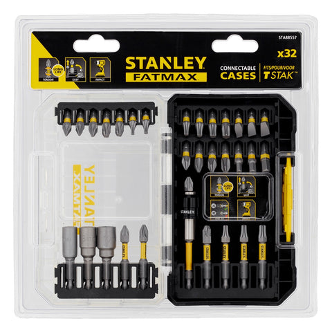 Stanley Impact Torsion Bit Set in Multi-Stack Case 32 Pieces STA88557