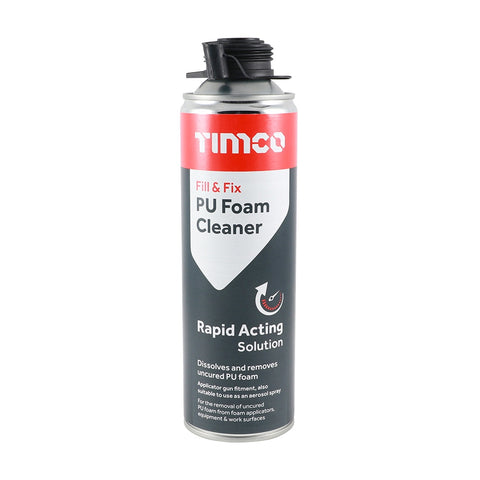 Timco PU Foam Cleaner Universal 500ml Rapid Solution Dissolve Remove 247893