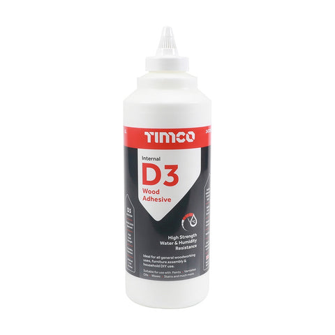 Timco High Strength D3 Wood Adhesive 1L Resin Glue Bonding Fast Cure 247258
