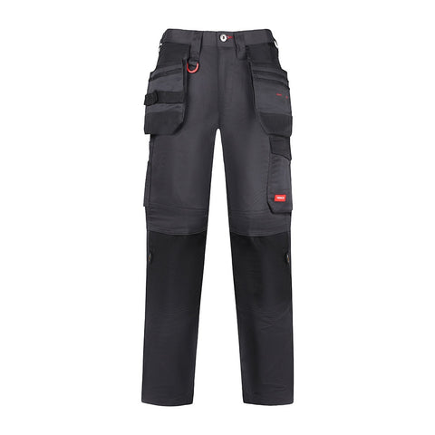 Timco W40 L32 Craftsman Trousers Heavy Duty 4-way Grey/Black CTGBK4032