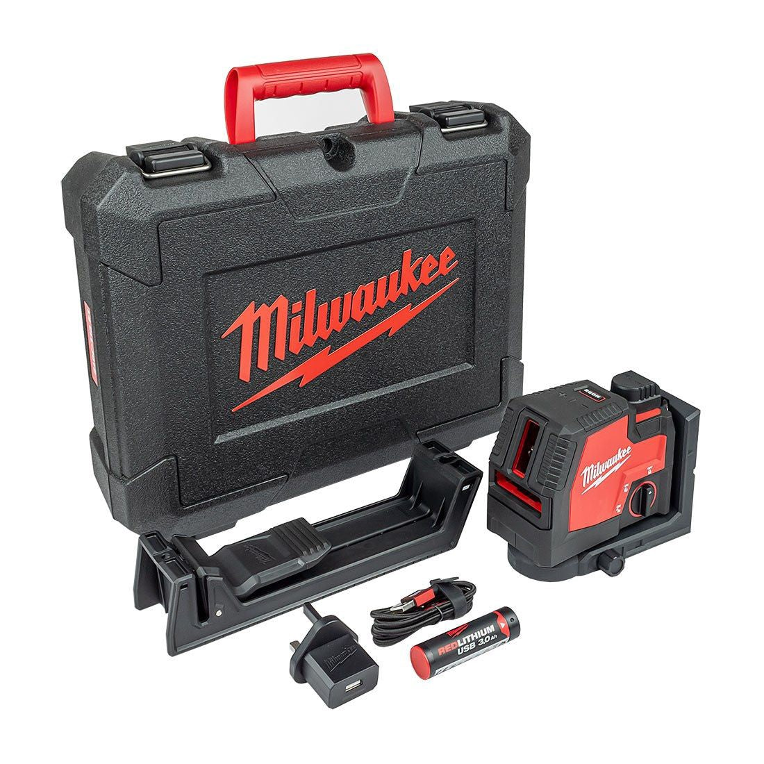 Milwaukee L4CLLP-301C Green Cross Line Laser with Plumb Points 4933478244