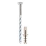 Timco Coach Screw and Nylon Plugs 6 x 80mm Pack of 2 0680CSCNP