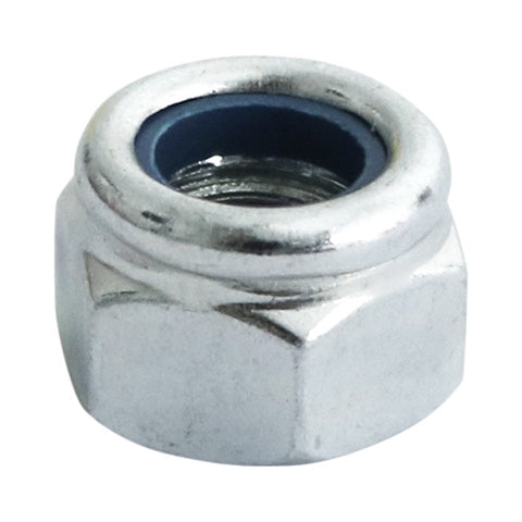 Timco M16 Nylon Nut DIN 982 BZP Type P Zink Plated (4/Tim Pack) 16NPP
