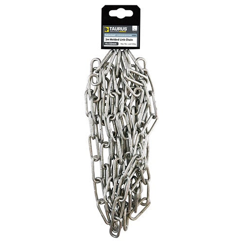Timco 6 x 42 x 12mm (2m) Welded Link Chain Hot Dipped Galvanised 642HDGC