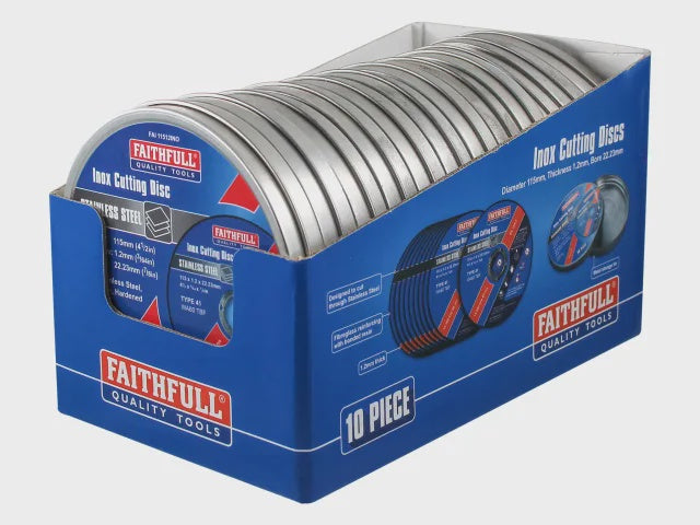 Faithfull 115mm/4.5" Inox Discs Fast Cut Blades XMS25CUTOFF