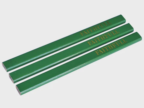 Faithfull Carpenters Pencils Green / Hard Brick & Plastered Walls Pack of 3 FAICPG
