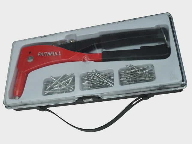 Faithfull Heavy-Duty Riveter Kit DY-8109 KIT quality teel & Fitted FAIHDRKIT