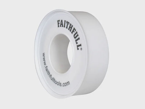 Faithfull 12mm x 12m P.T.F.E Tape White Plumbers & Heating Engineers FAITAPEPTF10