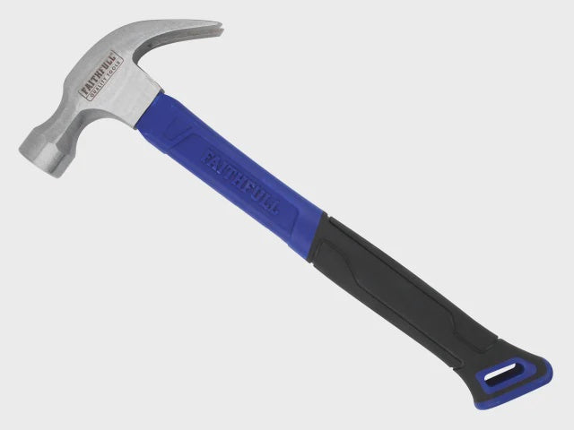 Faithfull 567g (20oz) Fibreglass Claw Hammer Shaft XMS25FGHAM