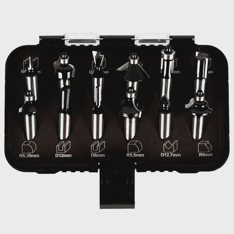 Excel 1/2in Shank TCT Router Cutter Bit 12 Piece Set
