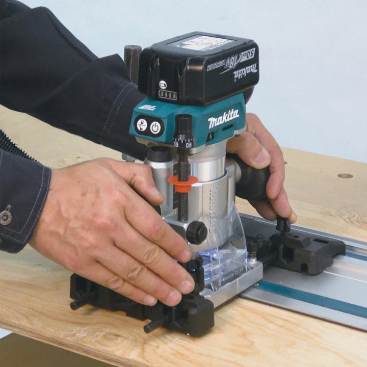 Makita DRT50ZJX3 18V Brushless Router Trimmer Base With 1/4" 35 Piece Cutter Set